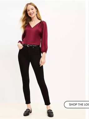 Black denim skinny jeans